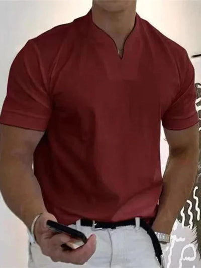 Enges Fitness-T-Shirt mit V-Ausschnitt für Männer