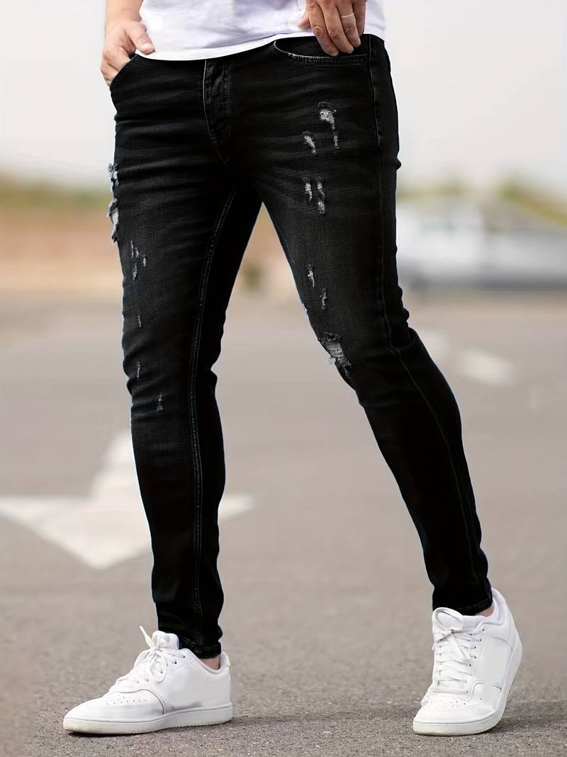Silas - Vielseitige zerrissene Denim-Jeans
