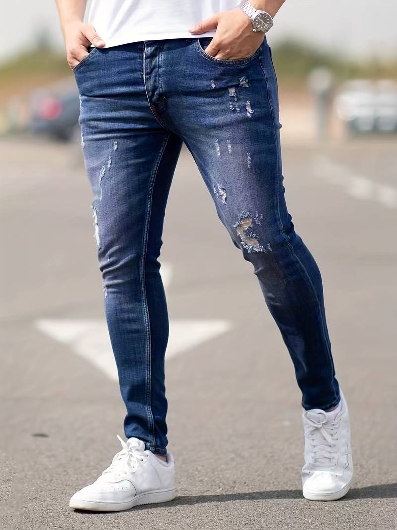 Silas - Vielseitige zerrissene Denim-Jeans
