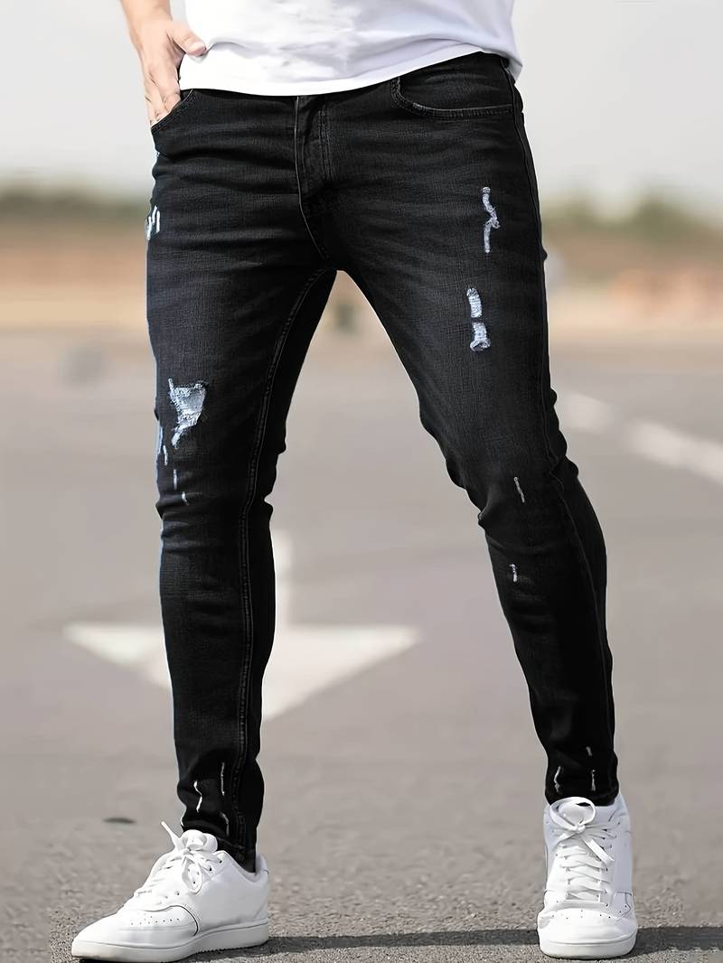 Silas - Vielseitige zerrissene Denim-Jeans