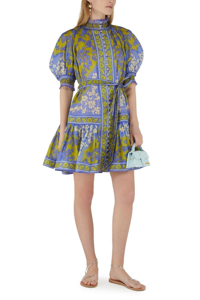 Liliana - Lila Mini-Laternenkleid